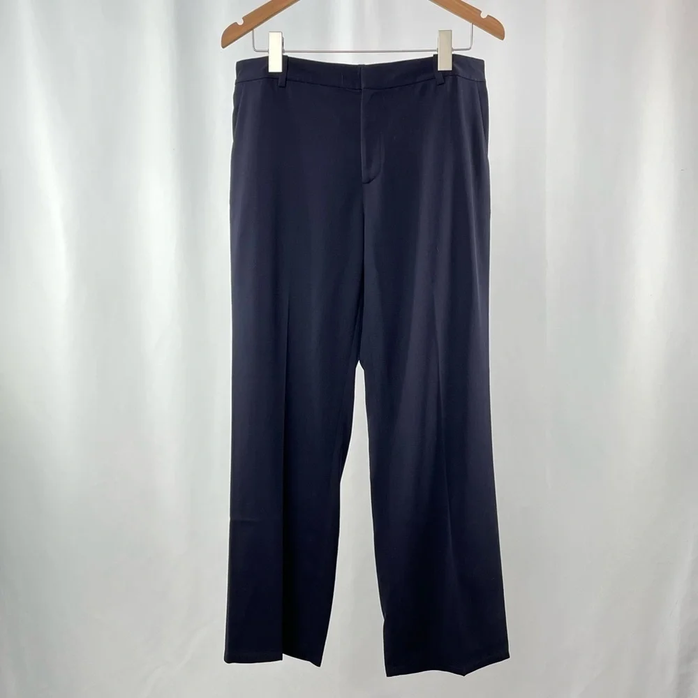 Lauren Ralph Lauren Wool Blend Straight Leg‎ Pant in Navy Size 10
